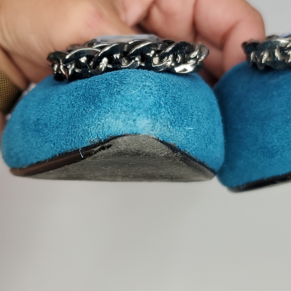 Fergie pointed toe blue suede Flats size 6 - Picture 13 of 16